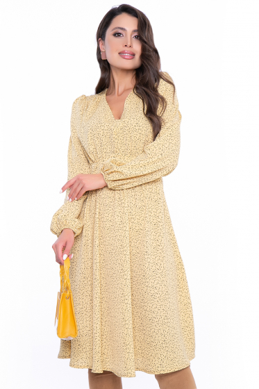 Платье "Дань моде" (желтое) П2693