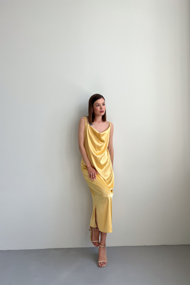 Платье комбинация (золото) П5055