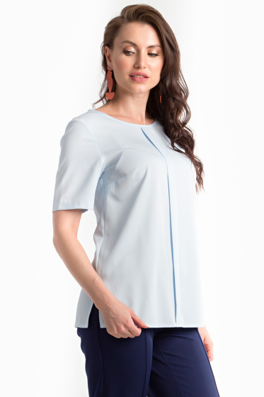 Блуза "Севилья" с планкой (голубая) Б1425-1