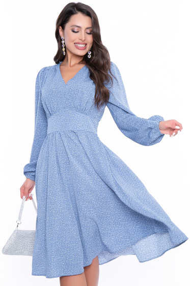 Платье "Дань моде" (голубое) П2694